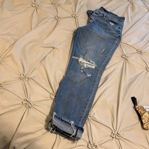 Just Blue Bottom Fly Boyfriend Fit Jeans